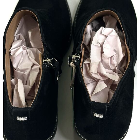 Sam Edelman PRYCE Black Suede Ankle Boots Womens 9M Water Resistant New $150 - Picture 8 of 11